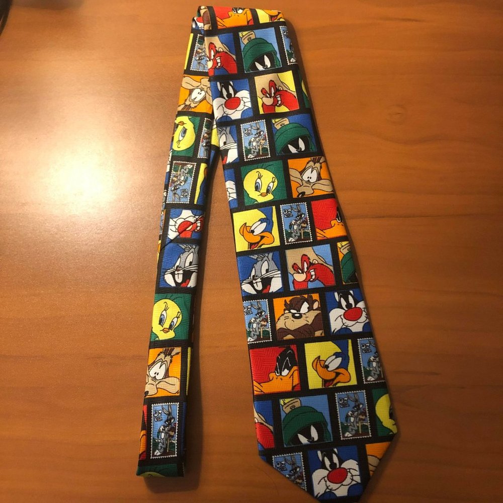 Looney Tunes 1997 Stamp Collection Dress Tie (VINTAGE)